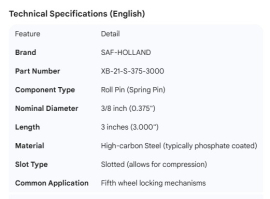 HOLLAND ROLL PIN 3/8 X3
