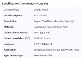 HUTCH EQUALIZER BUSHING