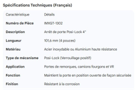 DOOR HOLD BACK POSI-LOCK 4"