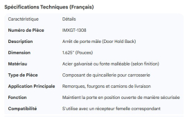 DOOR HOLD BACK MALE 1.625"