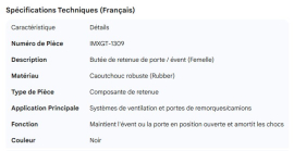 VENT HOLD BACK FEMALE RUBBER