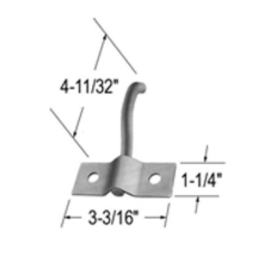 DOOR HOLD BACK POST 4.35"