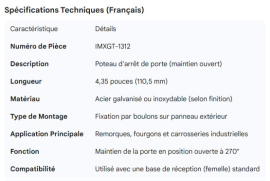 DOOR HOLD BACK POST 4.35"