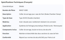 BRAKE CHAMBER CLAMP 3030