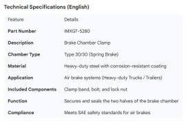 BRAKE CHAMBER CLAMP 3030