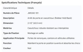 RUBBER HOLD BACK 2-1/2"