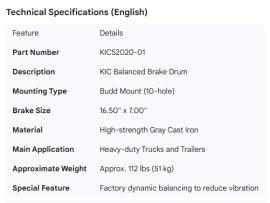 KIC DRUM BUDD BALANCED