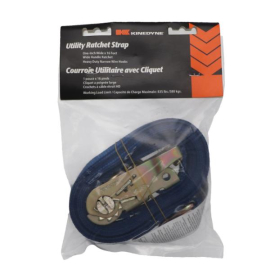 KINEDYNE HD RATCHET STRAP WITH WIRE HOOKS 16'