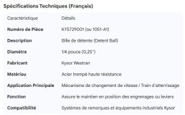 KYSOR WESTRAN DETENT BALL 1/4''(1051-A1)