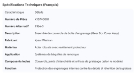 KYSOR WESTRAN 9366-3 GEAR BOX COVER ASSY