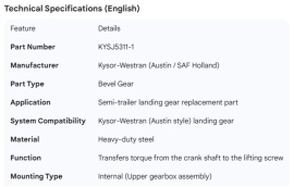KYSOR WESTRAN BEVEL GEAR