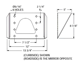 UTILITY DOUBLER BRACKET RH 3-1103-124