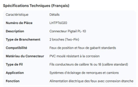 PIGTAIL PL-10 TWO PIN