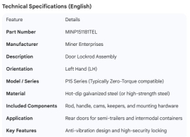 MINER LOCKROD ASSY LH