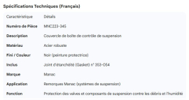 MANAC SUSPENSION CONTROL BOX COVER STEEL BLACK INCL 353-054
