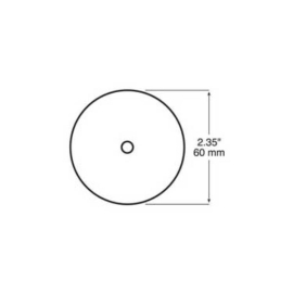 PETERSON ROUND REFLECTOR CENTER MOUNT 2-3/8" AMBER