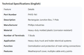 PHILLIPS RECTAGULAR JUNCTION BOX 7 POLE