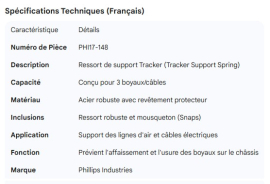 PHILLIPS TRACKER SUPPORT SPRING 3 HOSES