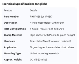 PHILLIPS AIR LINE HOLDER 4 HOLE