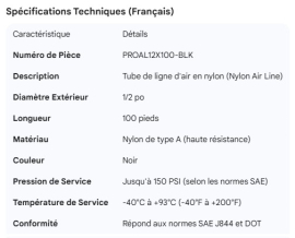 NYLON AIR LINE TUBING BLACK 1/2"