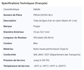 PROPAR NYLON AIR LINE TUBING BLUE 1/2"