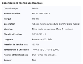 PPOPAR NYLON AIR LINE TUBING BLACK 3/8"