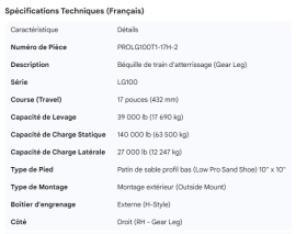 PROPAR GEAR LEG 17" LP SAND SHOE OUTSIDE MOUNT