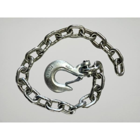 SAFETY CHAIN .375" X 35", 16.2K CAP W/CLEVIS SLIP LATCH HK