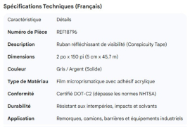 REFLECTIVE TAPE 2" X 150' GREY