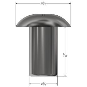 SOLID RIVET 1/4" X 7/16" UNIVERSAL HEAD (279)