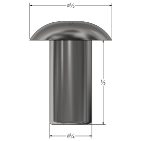SOLID RIVET 1/4" X 1/2" UNIVERSAL HEAD (257)