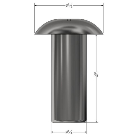 SOLID RIVET 1/4" X 5/8" UNIVERSAL HEAD (222)
