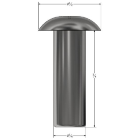SOLID RIVET 1/4" X 3/4" UNIVERSAL HEAD (195)