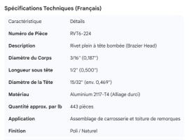 SOLID RIVET 3/16" X 1/2" BRAZIER HEAD (443)