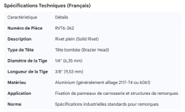 SOLID RIVET 1/4" X 3/8" BRAZIER HEAD