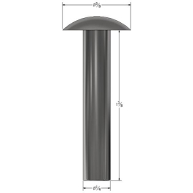 SOLID RIVET 1/4" X 1-3/8" BRAZIER HEAD (116)
