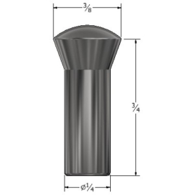 SOLID RIVET 1/4" X 3/4" 45 DEGREE OVAL