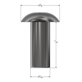 SOLID RIVET 3/16" X 7/16" UNIVERSAL HEAD SS (185)