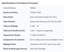 STEMCO PRO-TORQ SPINDLE NUT