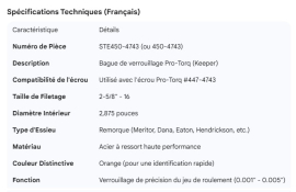 STEMCO PRO-TORQ LOCK RING SPINDLE KEEPER