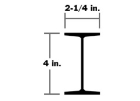 CROSSMEMBER STEEL 4" X 101-1/2" NO CLIP