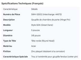 GREAT-DANE HINGE PIN 44573