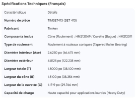 TIMKEN BEARING SET HM212011/HM212049