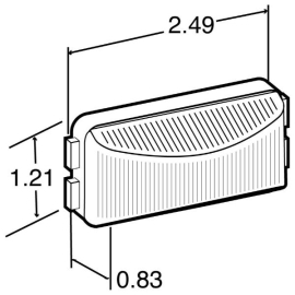 TRUCK LITE 1X2 RECTANGULAR SEALED RED