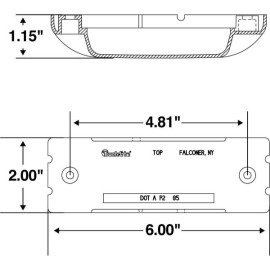 TRUCK LITE SUPER 21 MARKER / CLEARANCE ASSY 2 WIRE RED