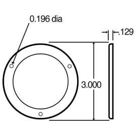 TRUCK LITE MODEL 30 POLISHED SS GROMMET COVER
