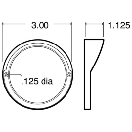 TRUCK LITE MODEL 30 SS GROMMET COVER W/VISOR