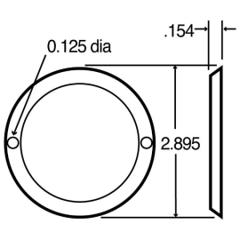 TRUCK LITE MODEL 30 POLISHED SS GROMMET COVER
