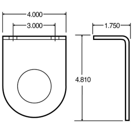 TRUCK LITE METAL MOUNTING BRACKET