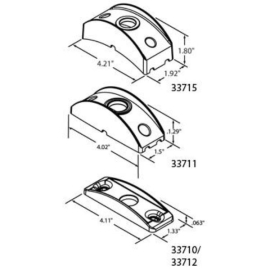 TRUCK LITE MODEL 33 LIGHT GRAY BRACKET